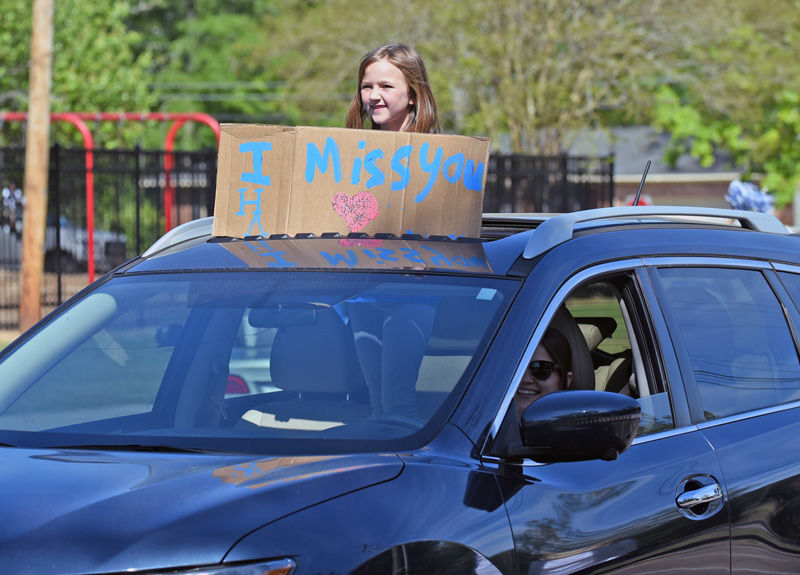 Teachers hold parade for students at Houston Academy